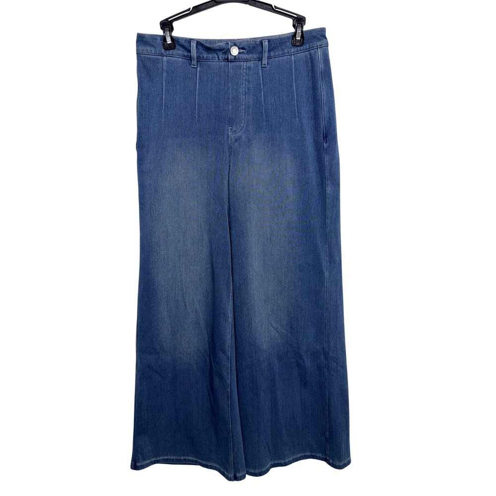 Halara Magic Flex High Rise Wide Leg Denim Pants Medium Wash Blue Size L Regular